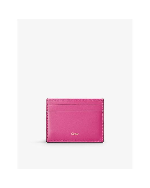 Cartier Pink Characters Leather Card Holder