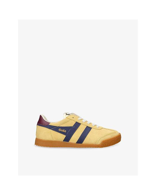 Gola Yellow Elan Suede Low-Top Trainers