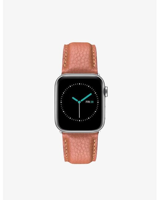 Mintapple Multicolor Apple Watch Grained-leather And Stainless-steel Strap 44mm
