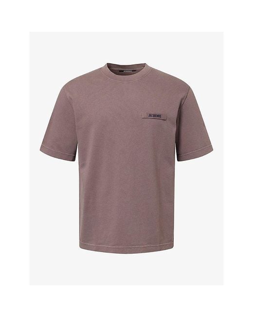 Jacquemus Purple Le Gros Grain Cotton-Jersey T-Shirt for men
