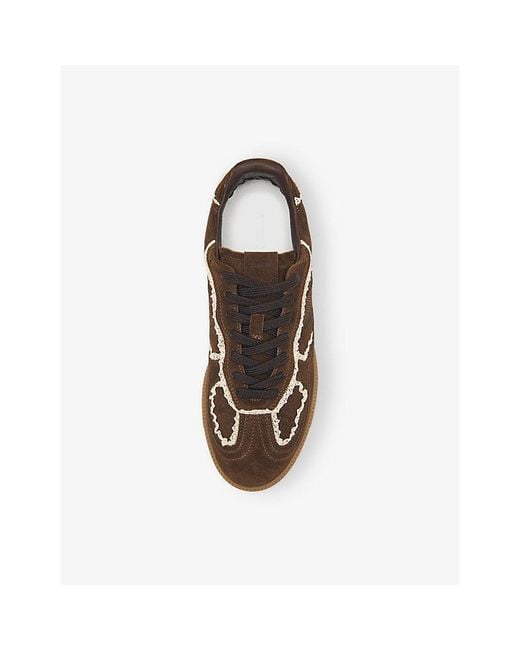 Alohas Brown Tb490 Crochet Suede Trainers