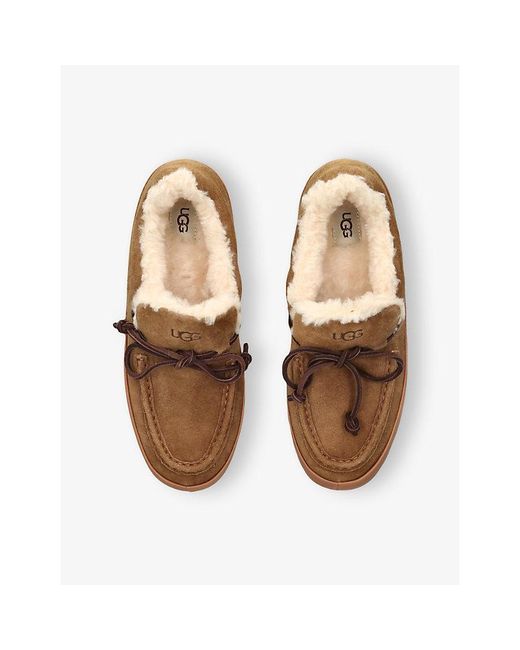 Ugg Brown Quill Suede Slippers