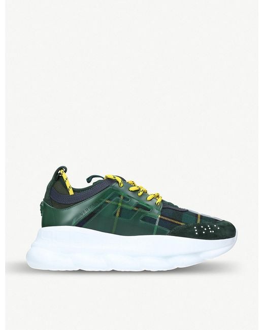 Versace Green Chain Reaction Sneakers for men