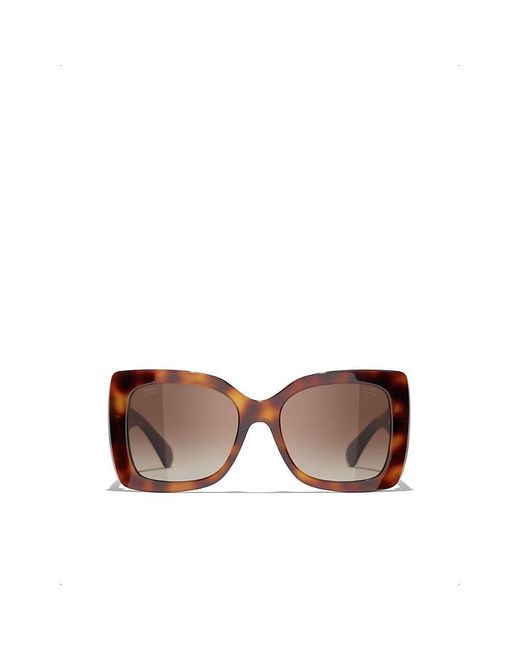 Chanel Brown Square Sunglasses