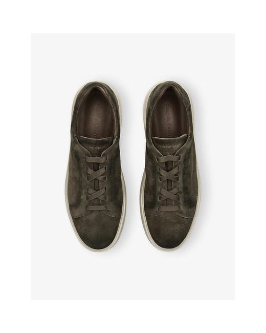 Officine Creative Green Slouch Suede Low-Top Trainers for men