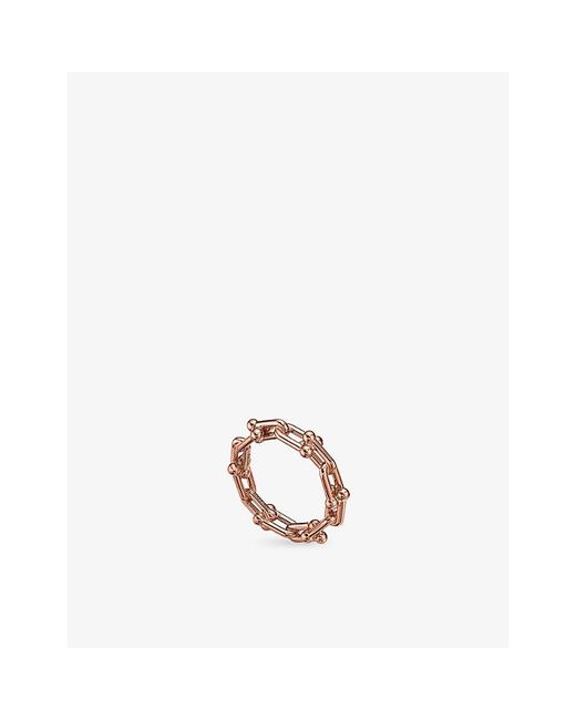 Tiffany & Co White Tiffany Hardwear Micro Link 18Ct Rose- Ring