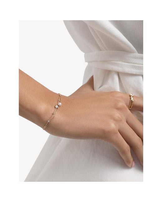Astley Clarke White Floating Pearl 14Ct- And Freshwater Pearl Bracelet