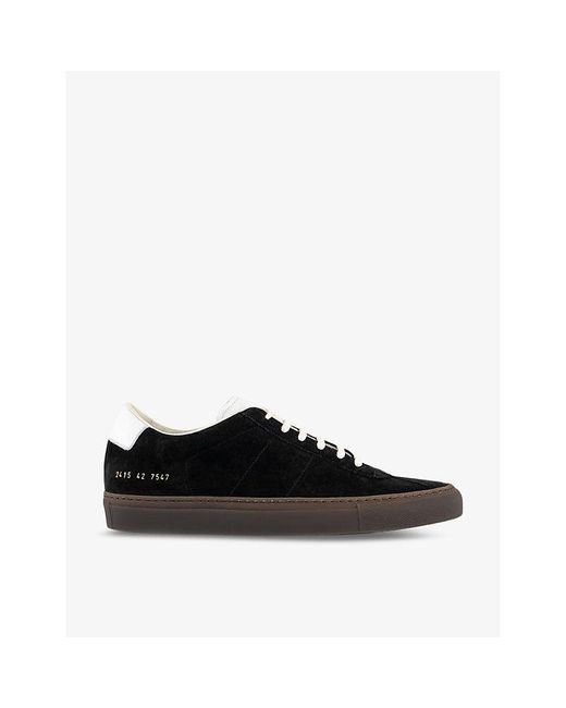 Common Projects Black Tennis 70 Number-print Suede Low-top Trainers for men