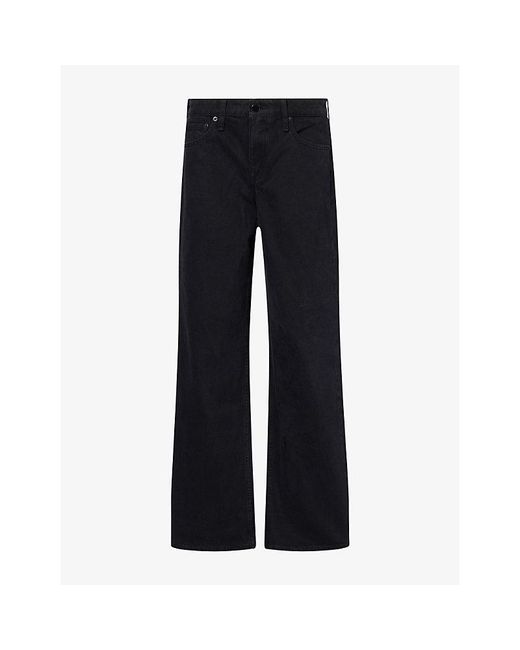 Rag & Bone Blue Cam Straight-Leg Denim Jeans