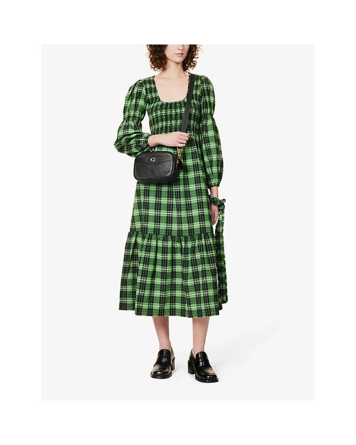 COACH Logoembellished Leather Crossbody Camera Bag in Black Lyst