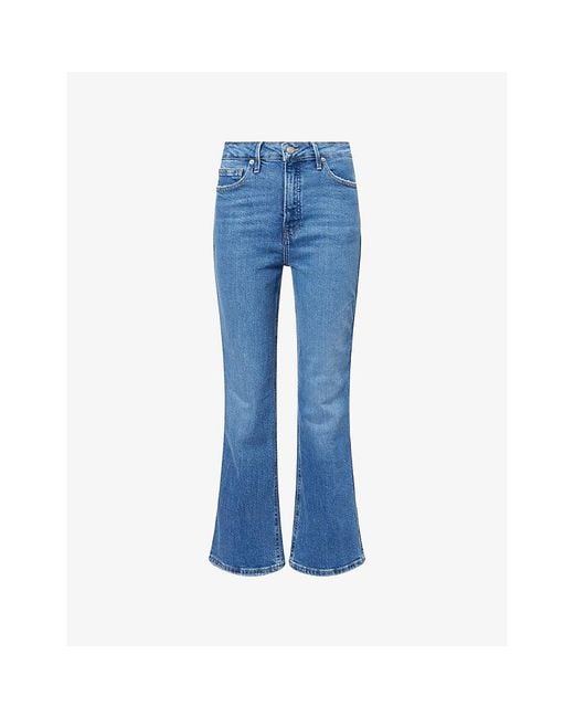 GOOD AMERICAN Blue Good Standard Kick Flare Stretch-Denim Jeans