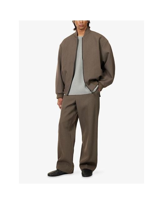 Fear Of God Brown Tailored Wide-Leg Wool And Cotton Trousers for men