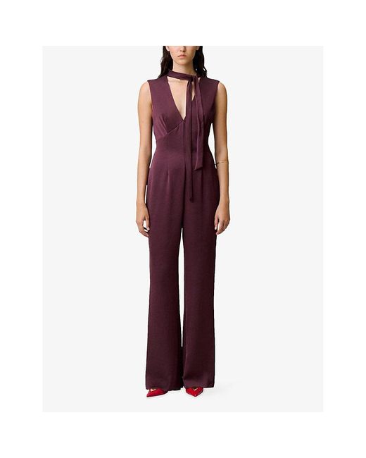 strapless open back dress Claudie Pierlot - Ensemble motifs violets location