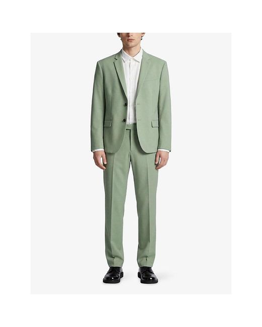 The Kooples Green Straight-Leg Regular-Fit Wool Trousers for men