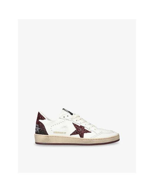 Golden Goose Deluxe Brand White Ball Star Leather Low-Top Trainers