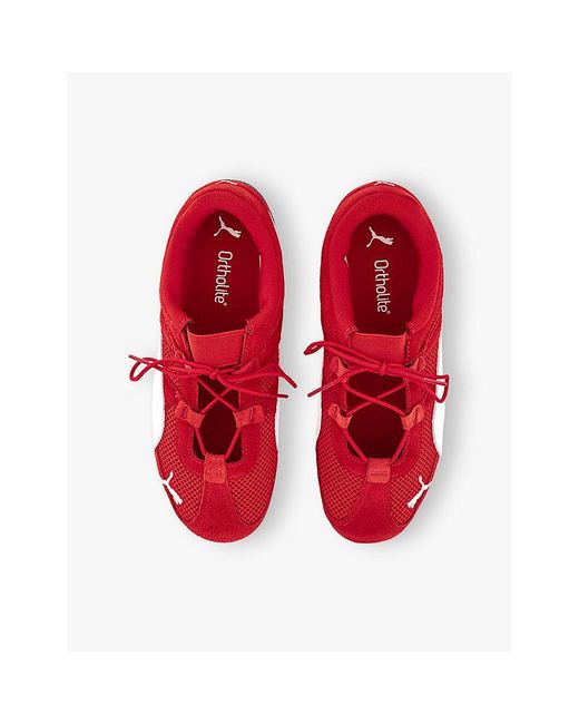 PUMA Red Speedcat Og Suede Low-Top Trainers