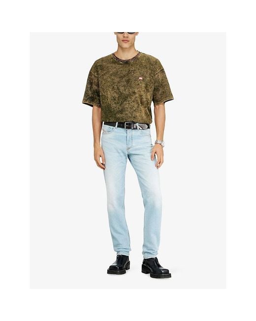 DIESEL Blue 2023 D-Finitive 09N54 Tapered-Leg Denim Jeans for men