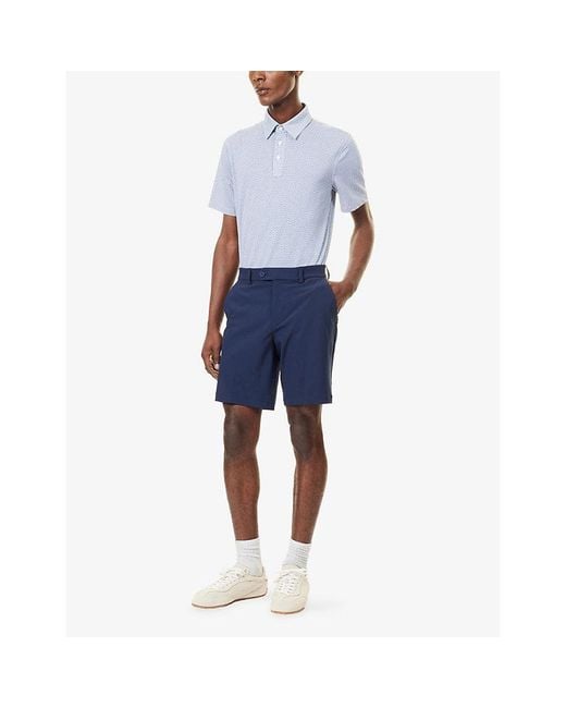 G/FORE Blue Maverick Mid-Rise Stretch-Woven Shorts for men