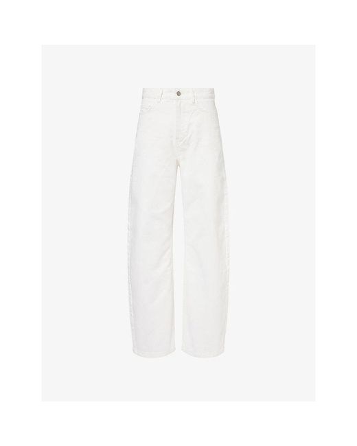Frankie Shop White Nelton Barrel-Leg Denim Jeans