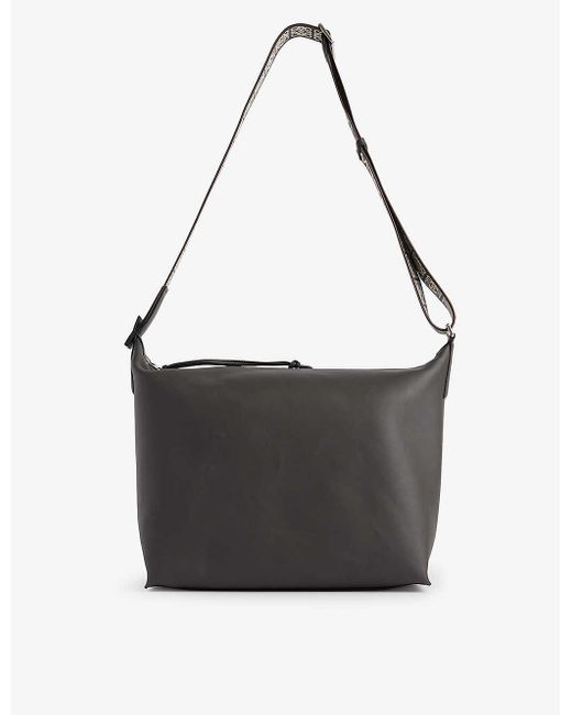Loewe Black Cubi Leather Shoulder Bag for men