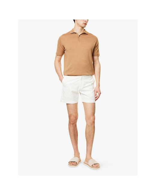 Orlebar Brown White Bulldog Regular-Fit Stretch-Cotton Shorts for men