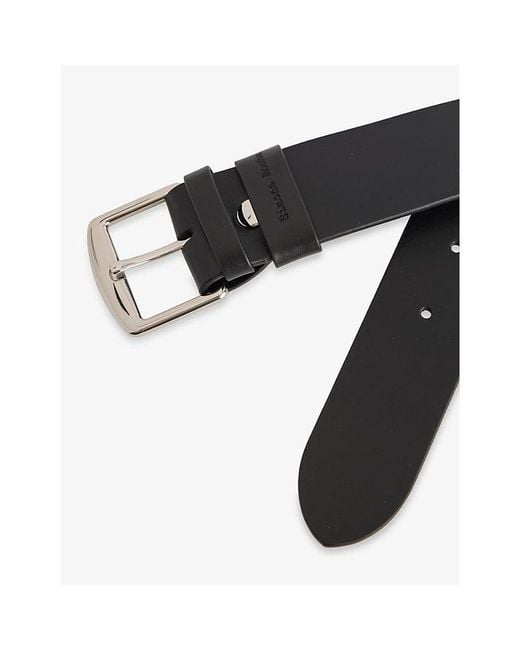 Simone Rocha Black Crystal-Embellished Leather Belt for men