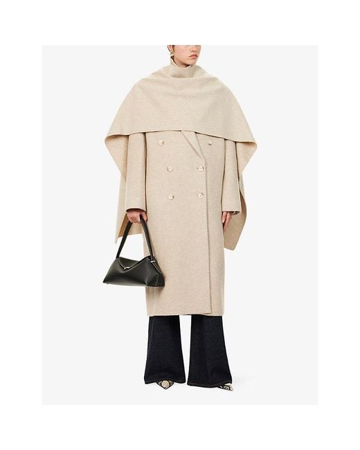 Camilla & Marc Natural Ciro Oversized Wool-Blend Coat