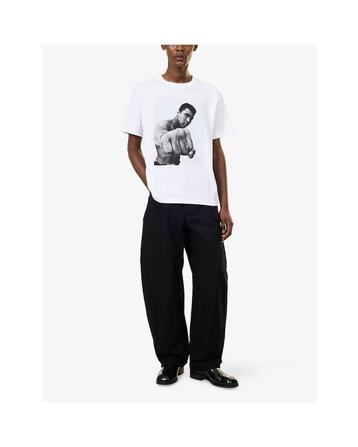 Sacai White Ali Graphic-Print Cotton T-Shirt for men