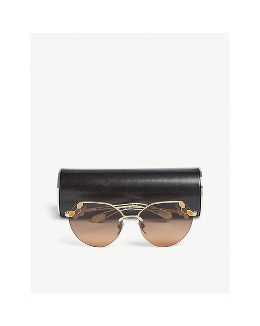 BVLGARI Pink Bv6099 Irregular-frame Sunglasses