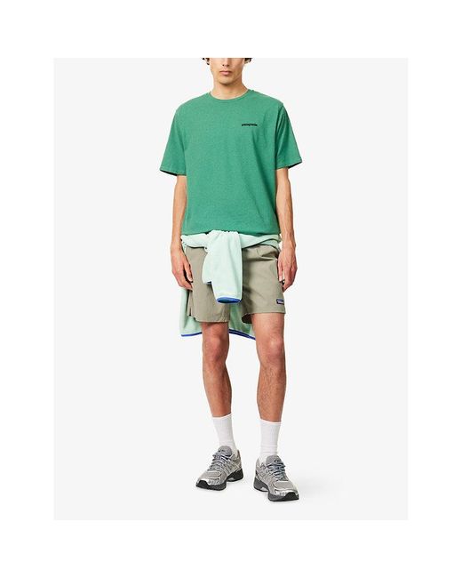 Patagonia Green Responsibili-Tee Logo-Print Cotton-Blend T-Shirt for men