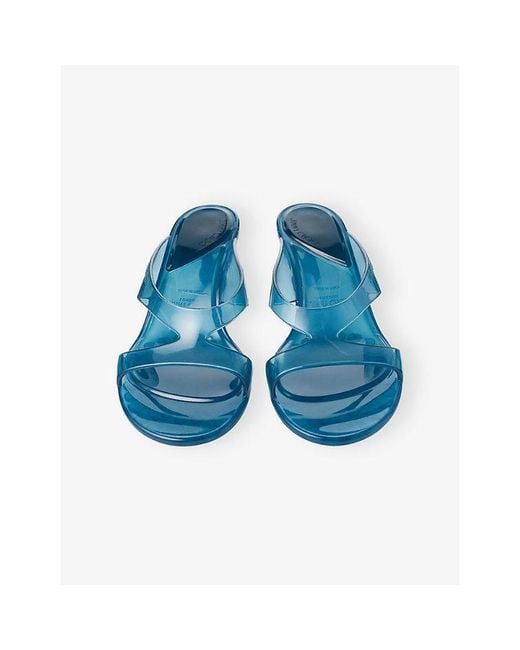 Jimmy Choo Blue Jelly Drop 50 Jelly Sandals