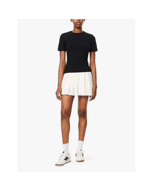 Varley Black Regina Fitted Jersey T-Shirt