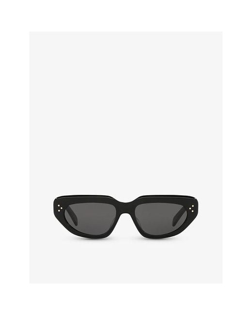 Céline Black Cl40273u Bold 3 Dots Cat-eye Acetate Sunglasses