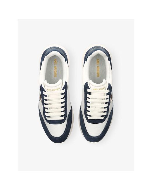 Axel Arigato Blue Genesis Neo Bird Suede And Leather Low-Top Runner Trainers for men