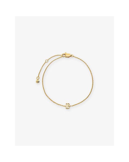 Monica Vinader Metallic Initial B 18Ct Vermeil Plated 925 Sterling Chain Bracelet
