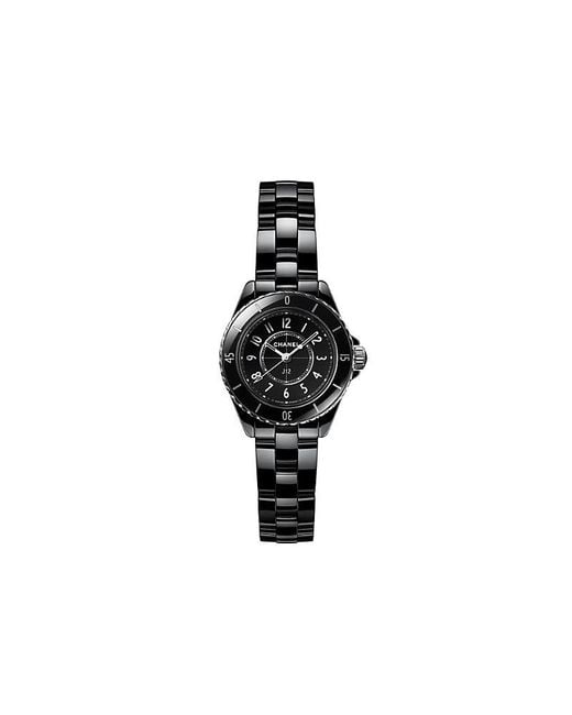 Chanel Black J12 28Mm Steel And Ceramic Quartz Watch