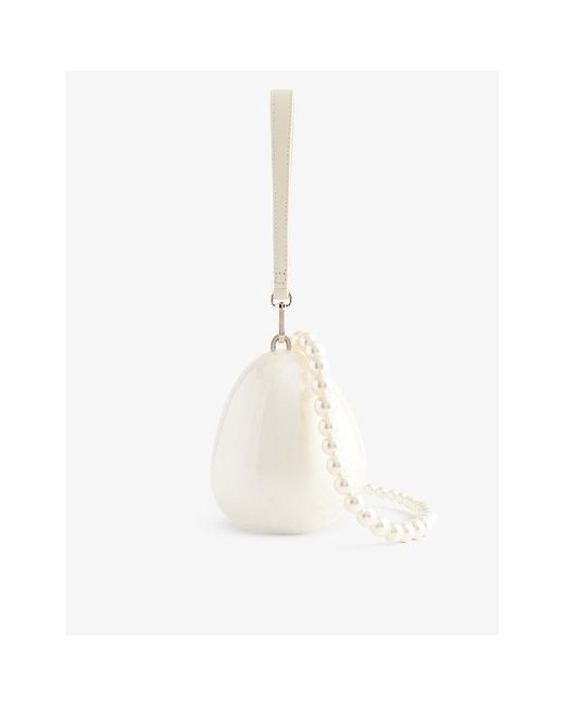 Simone Rocha White egg Detachable-strap Acrylic Bag