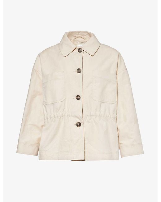 Weekend by Maxmara Natural Song Patch-pocket Cotton And Linen-blend Jacket