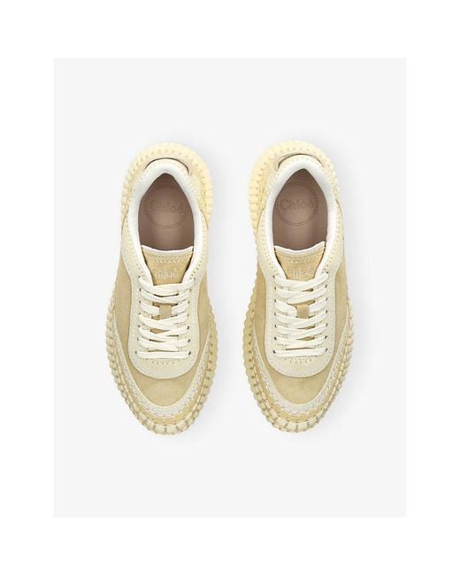 Chloé Natural Nama Suede Trainers