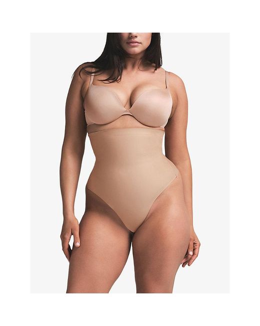 Skims Natural Core Sculpt High-Rise Stretch-Jersey Thong