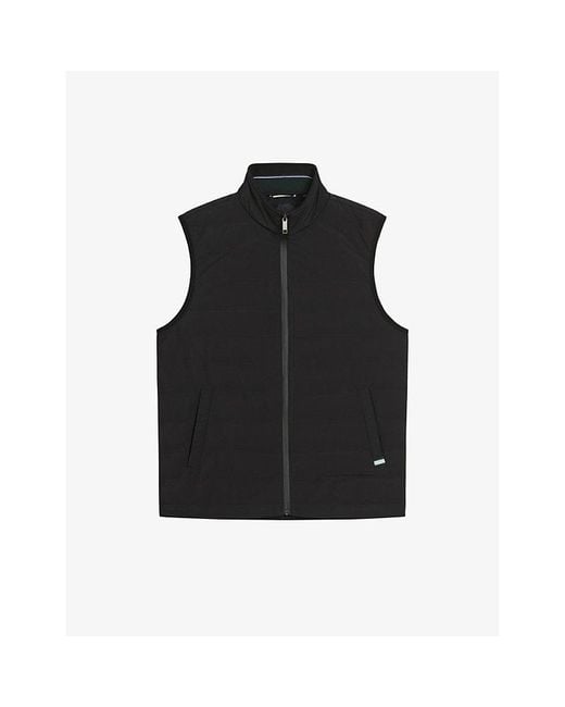 Ted Baker Newwark Funnelneck Padded Nylon Gilet in Black for Men Lyst