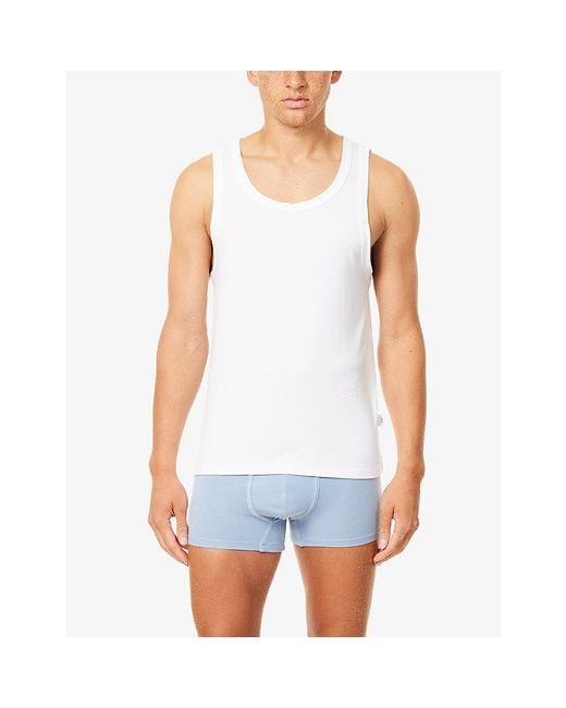 CHE White Body Crew Neck Modal-Jersey Vest Top for men