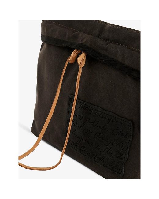 Acne Black Contrast-patch Cotton Cross-body Bag for men