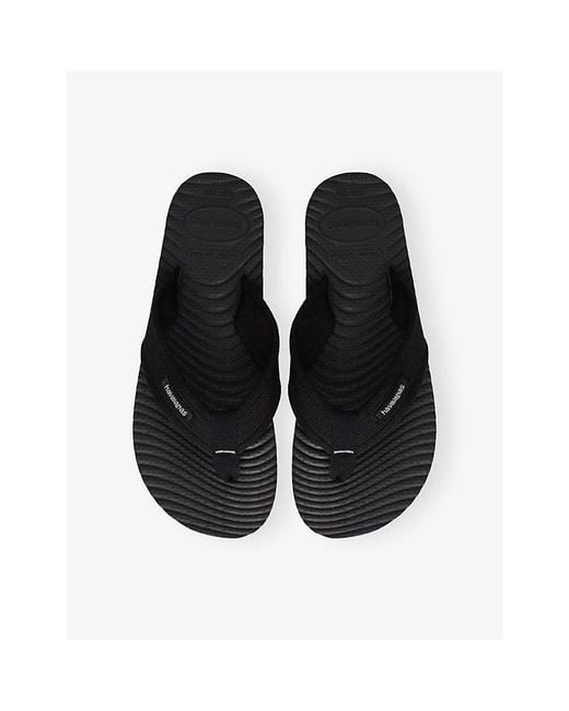 Havaianas Black Surfer Coast Rubber Flip Flops