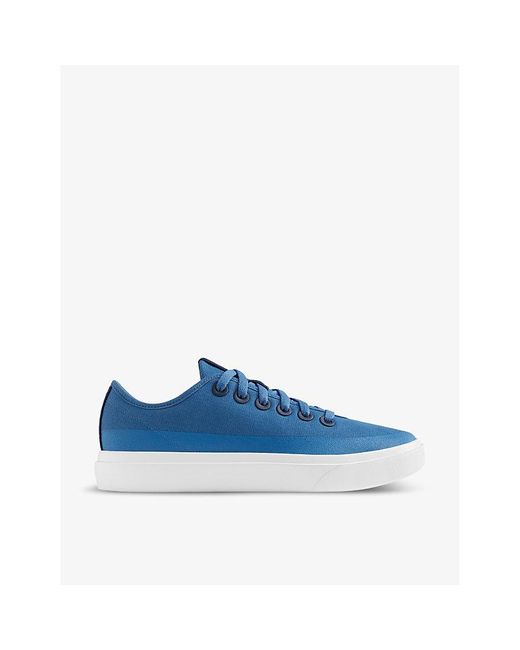 ALLBIRDS Blue Piper 2 Blizzard Logo-Embroidered Organic-Cotton Canvas Low-Top Trainers