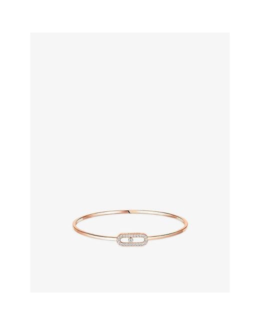 Messika White Move Uno Small Flex 18Ct And 0.14Ct Diamond Bracelet