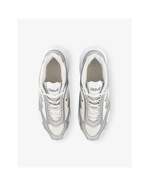 Nike White Air Max Muse Leather And Woven Low-Top Trainers