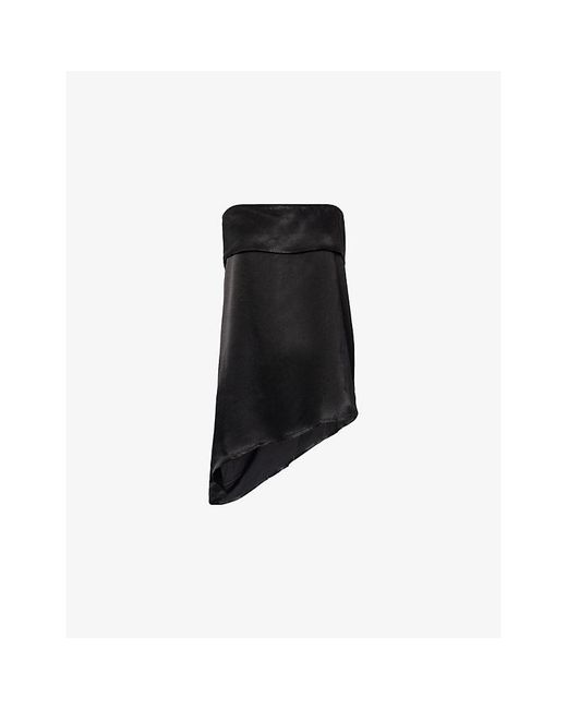 Dissh Black Sander Strapless Satin Top