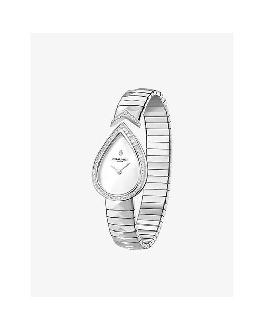 Chaumet White Joséphine Aigrette Stainless And 0.08Ct Diamond Watch