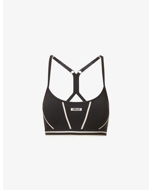 Lorna Jane Synthetic Stacked Logo-print Stretch-woven Sports Bra in ...